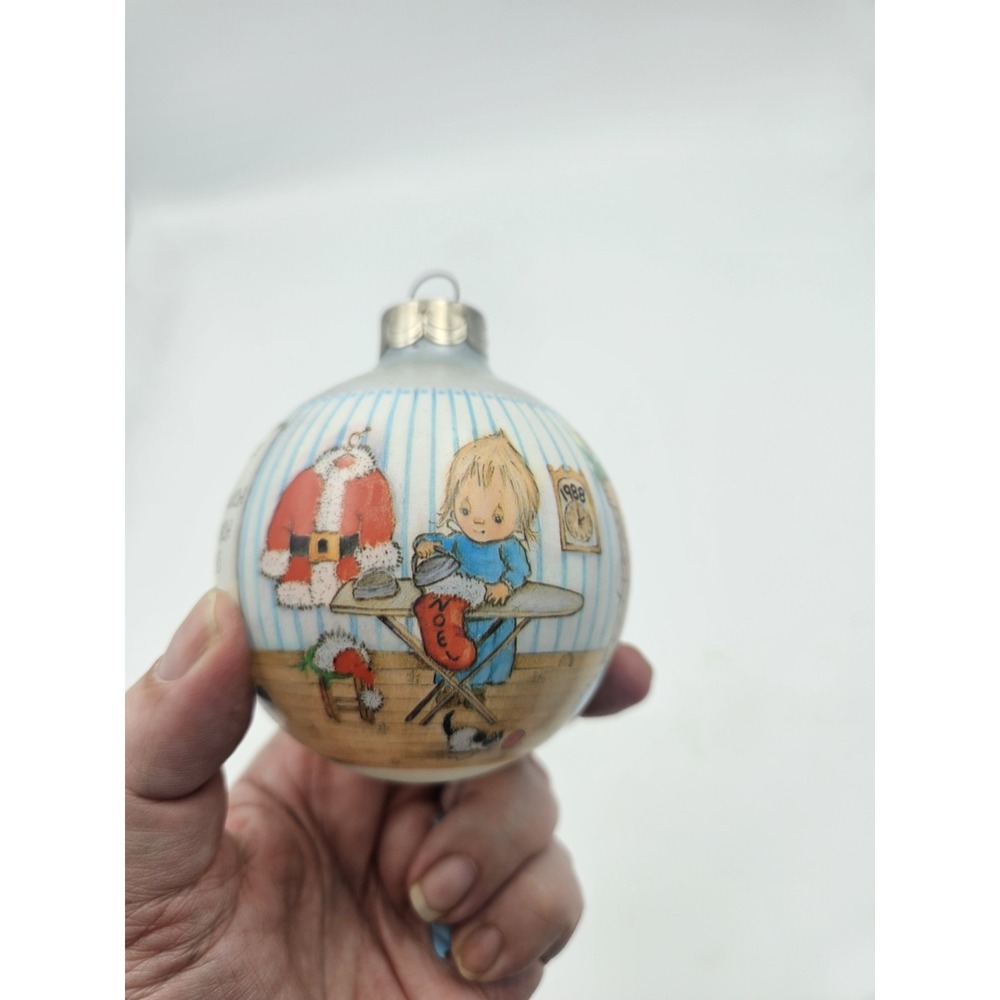 1987 Hallmark Grandson Ornament Betsey Clark Glass Ball "Homemade Touch" w/ Box‎